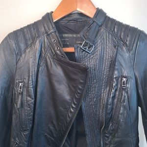 Zara lambskin leather jacket